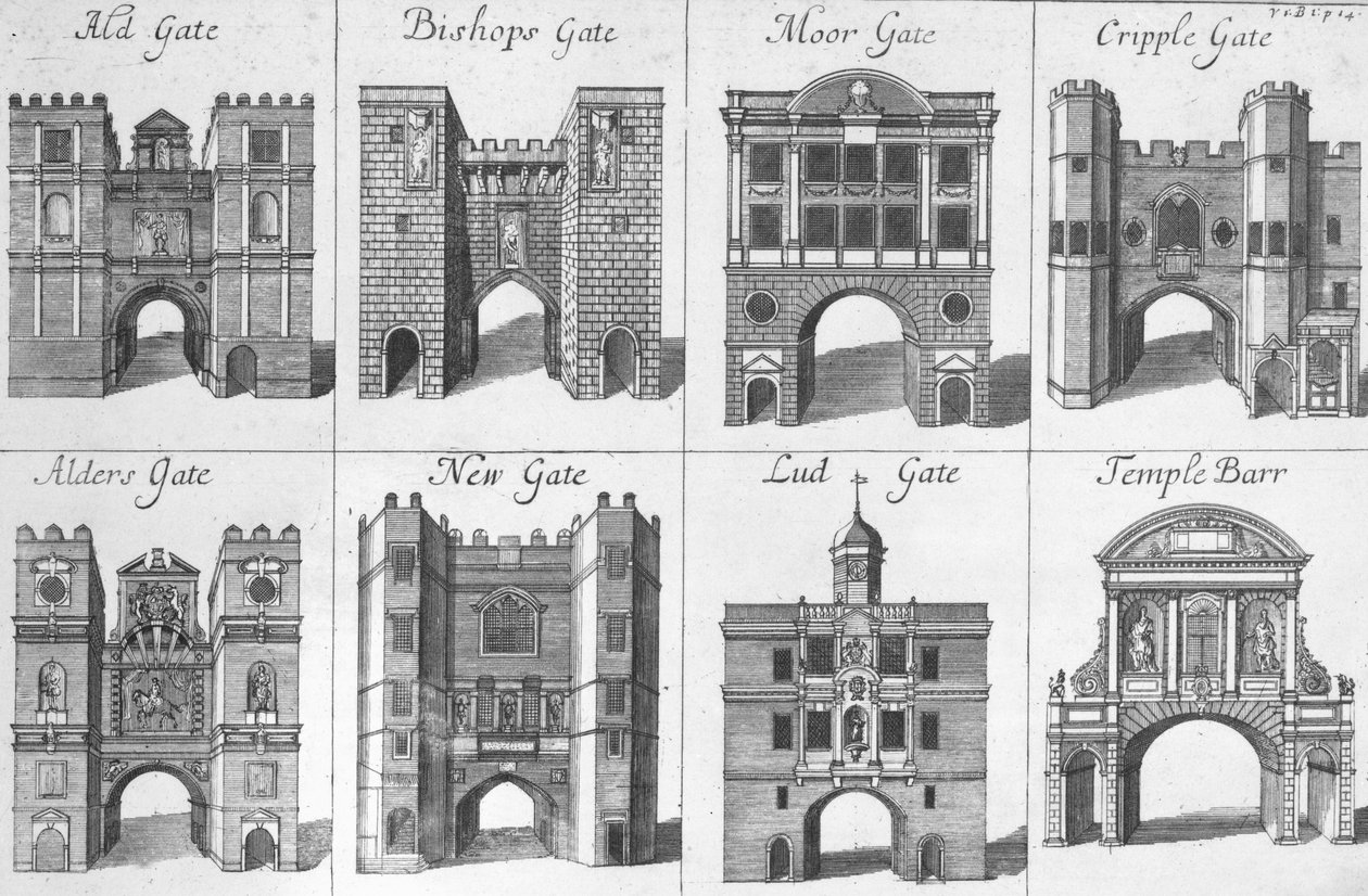 Le otto porte della città di Londra da English School