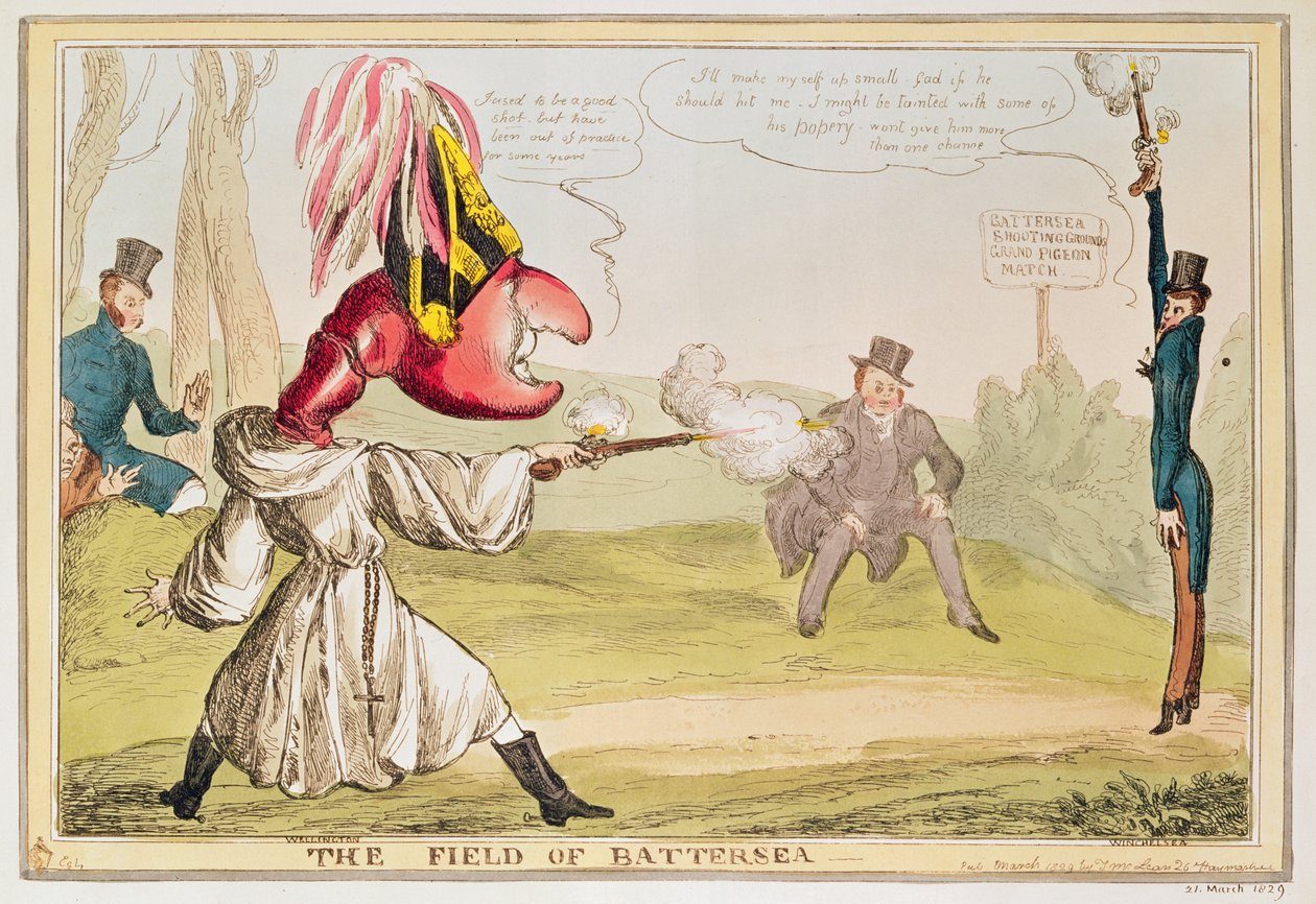 Il Campo di Battersea, 1829 da English School