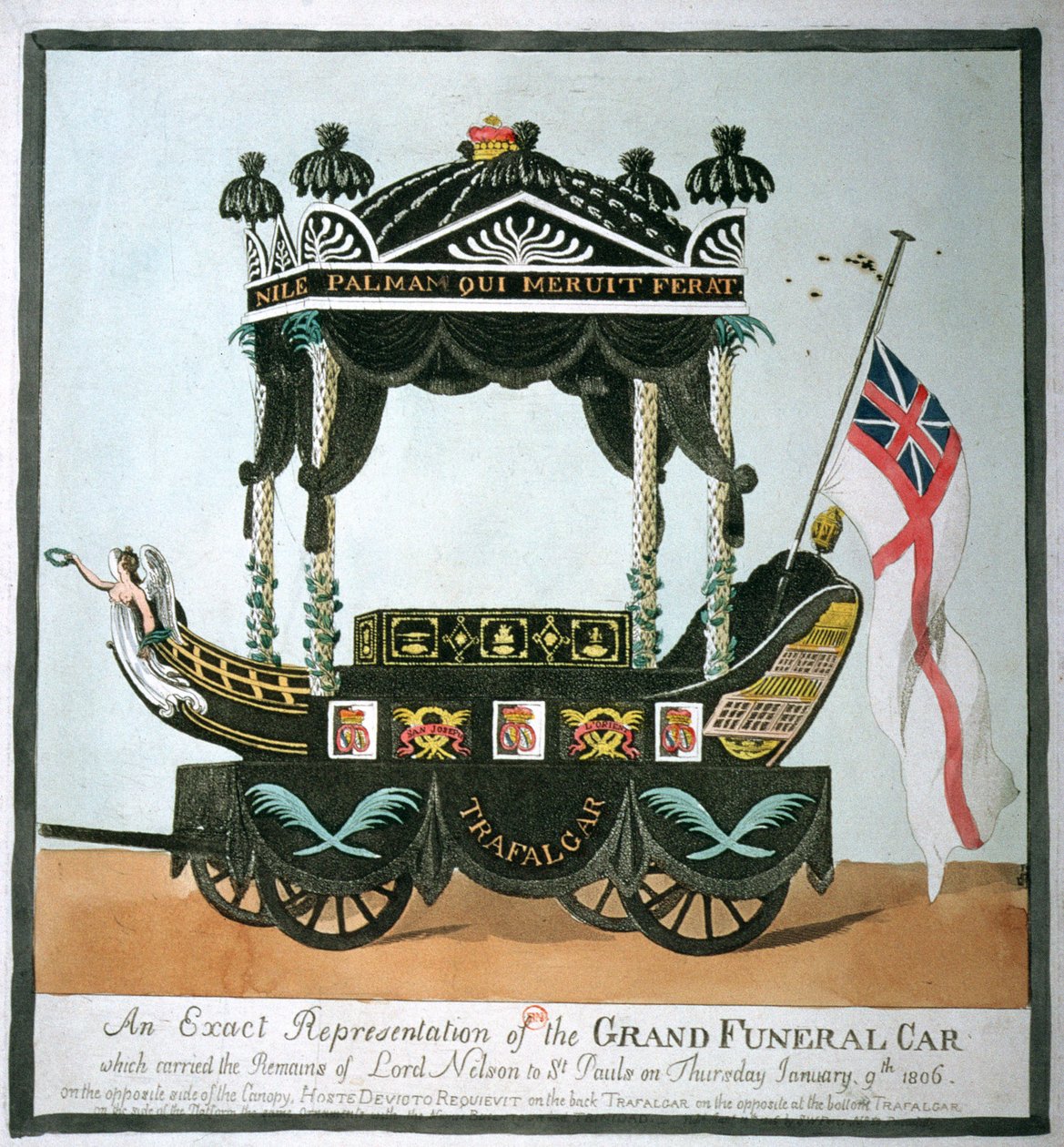 Il funerale di Lord Nelson (1758-1805) il 9 gennaio 1806 da English School
