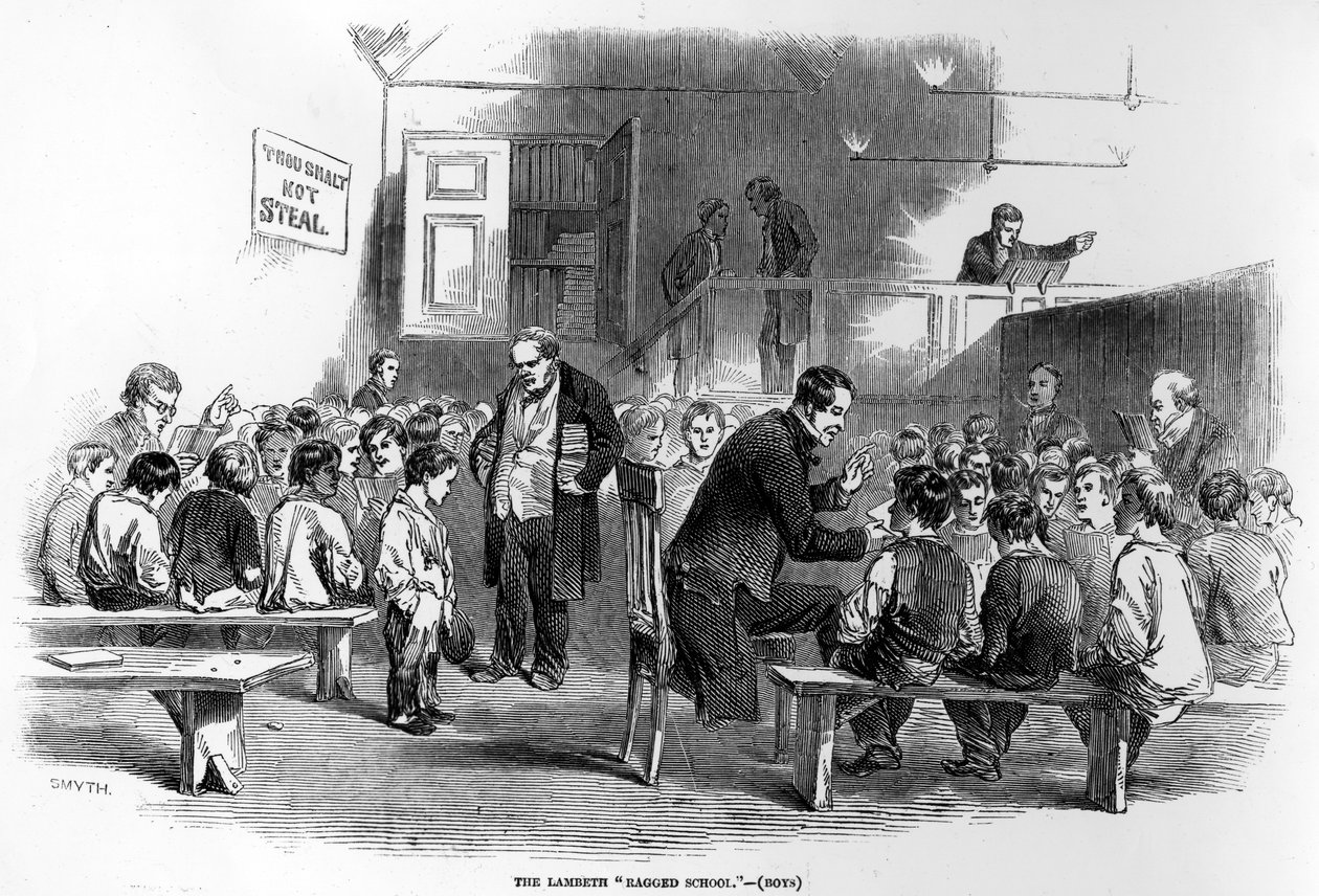 La Scuola dei Poveri di Lambeth, illustrazione da 