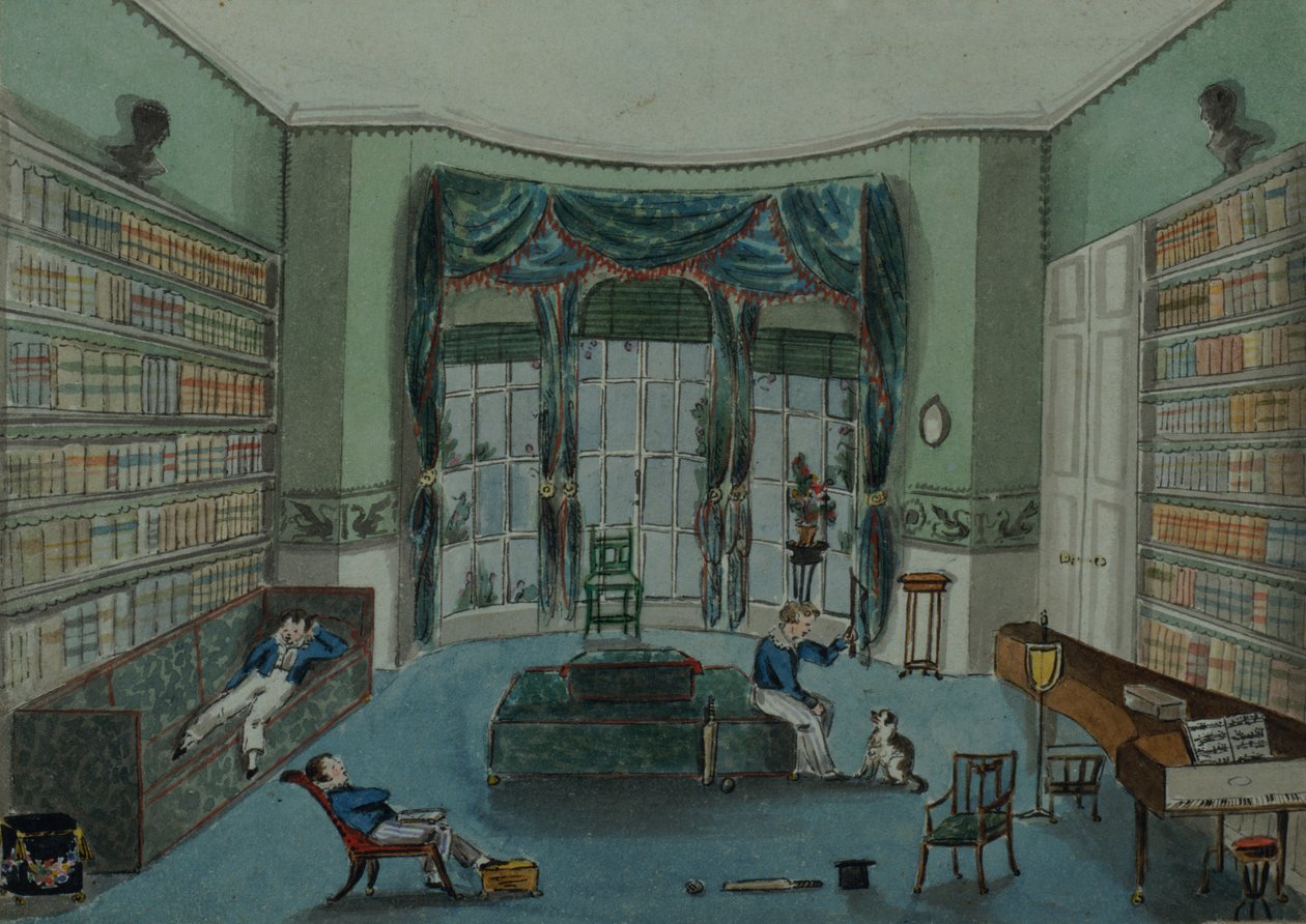 La Biblioteca, c.1820, Battersea Rise da English School