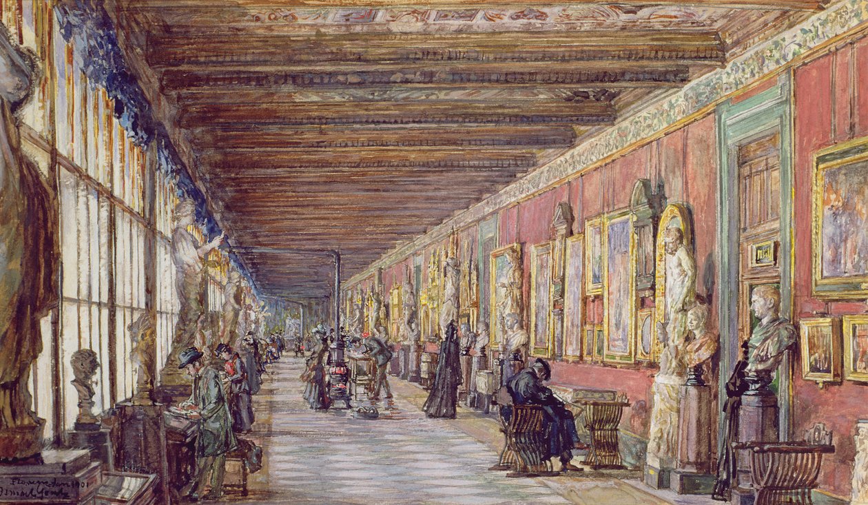 La Galleria Lunga, Gli Uffizi da English School