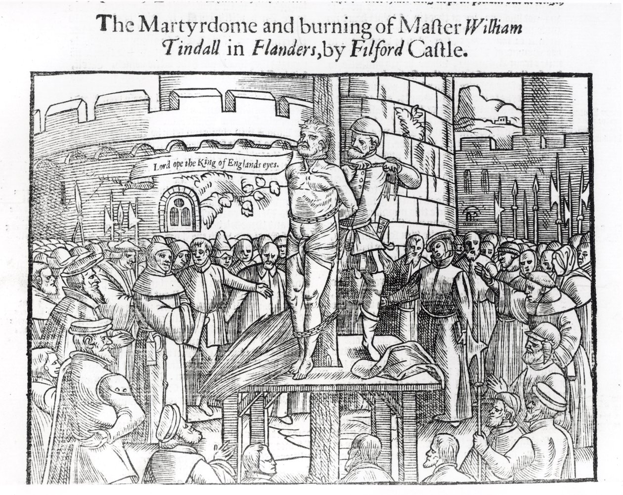 Il martirio e il rogo di Maestro William Tindall (c.1494-1536) nelle Fiandre, presso il castello di Filford, da 