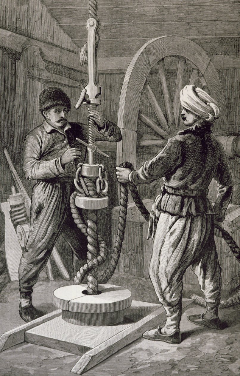 I Pozzi di Petrolio a Baku sul Caspio: Perforazione di un Pozzo di Petrolio, da 