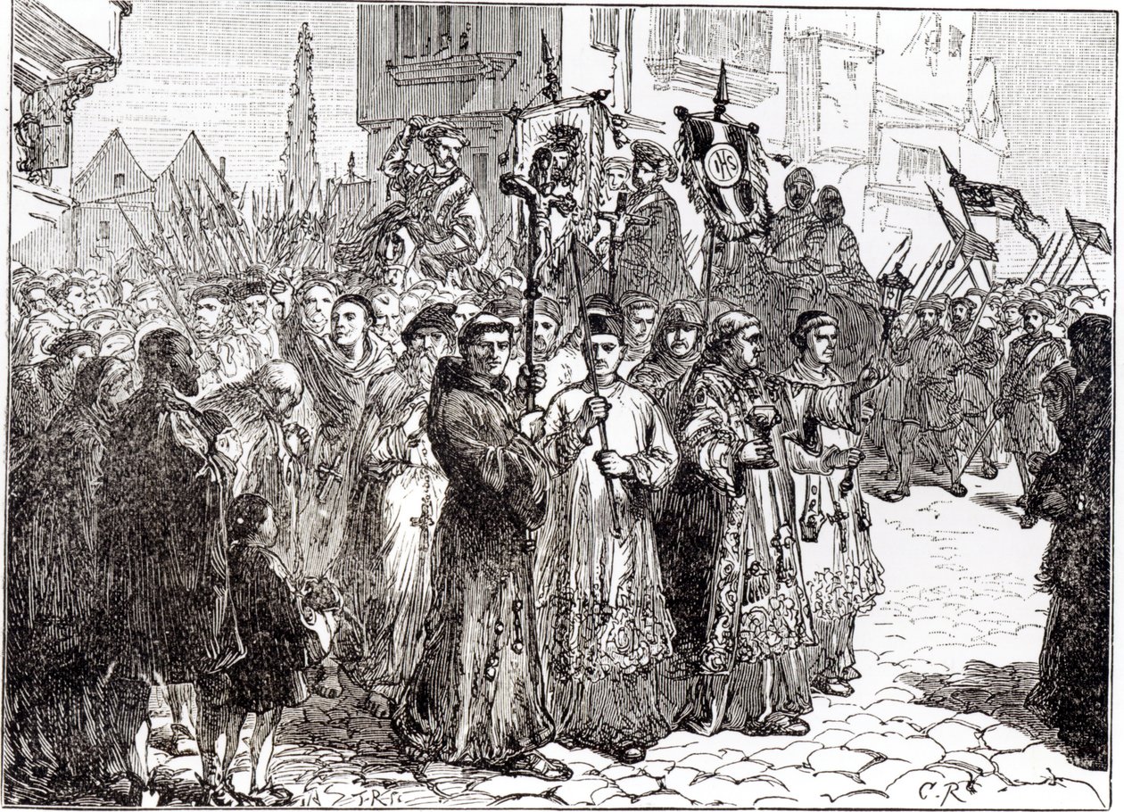 Il pellegrinaggio della grazia nel 1536 da English School