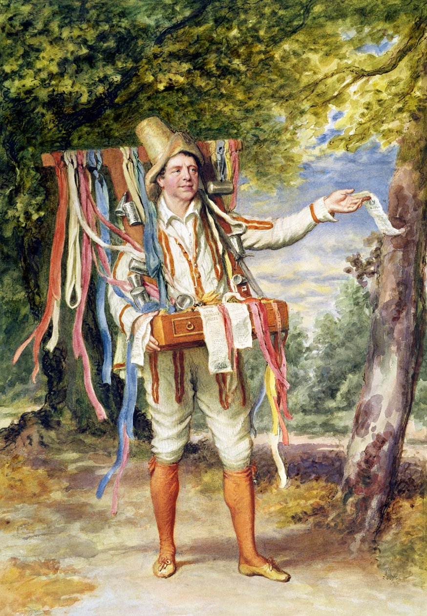 La Venditrice di Nastri, 1874 da English School