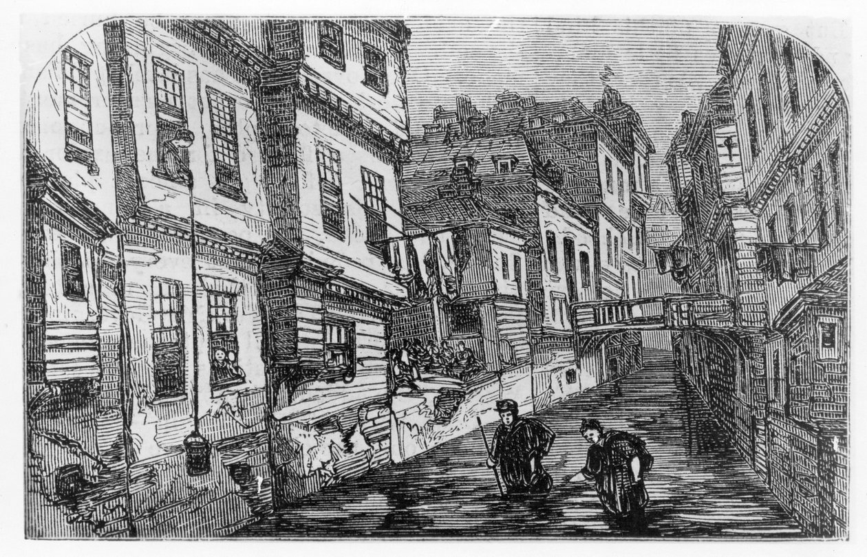Il fiume Fleet, c.1880 da English School