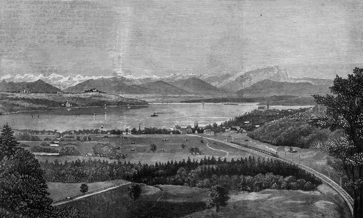 Il lago di Starnberg, vicino a Monaco, dove il defunto re di Baviera si è annegato, da 