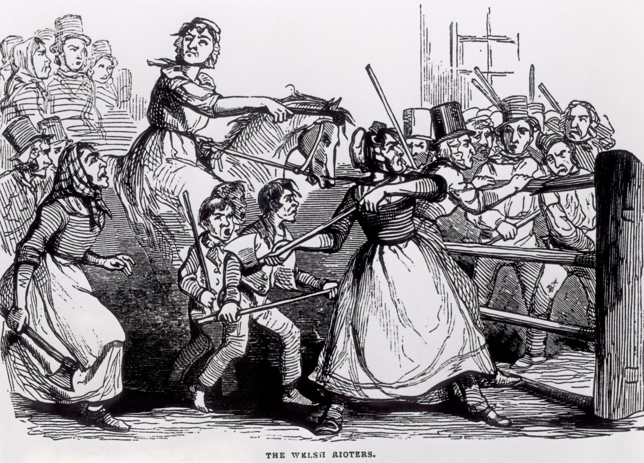 I rivoltosi gallesi, da The Illustrated London News, 11 febbraio 1843 da English School