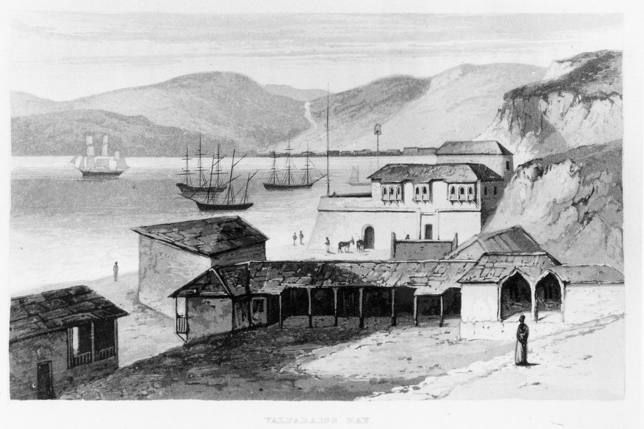 Baia di Valparaiso nel 1820 circa, da 