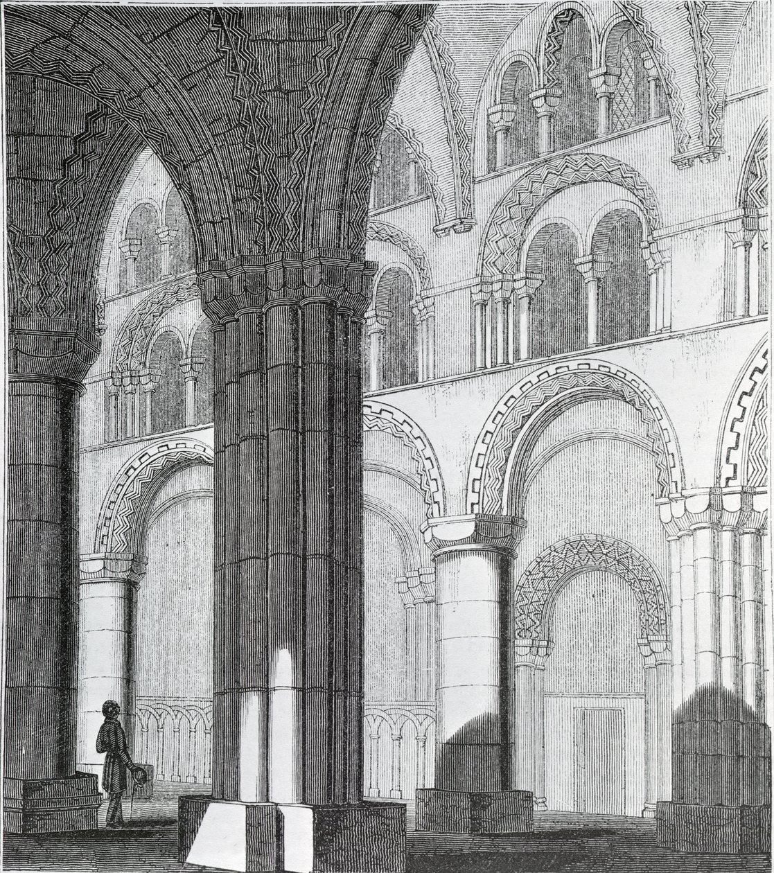 Veduta della navata della Cattedrale di Durham da English School