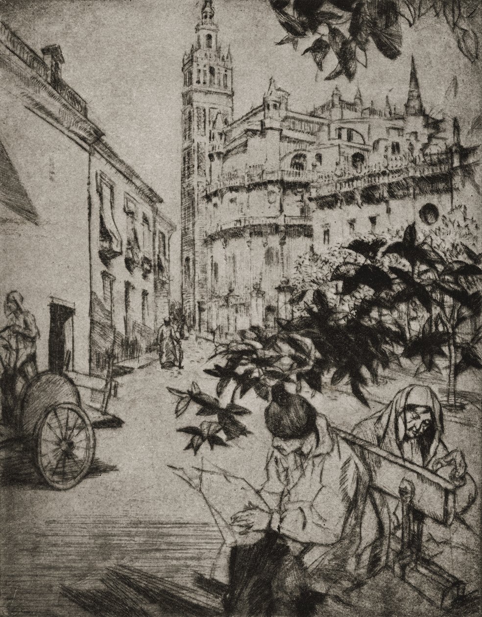 Veduta della Cattedrale di Siviglia da English School