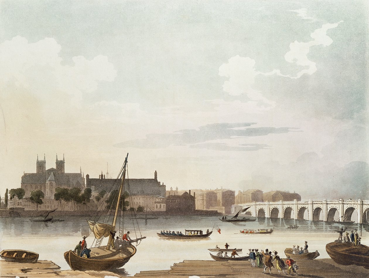 Veduta di Westminster e del ponte da English School