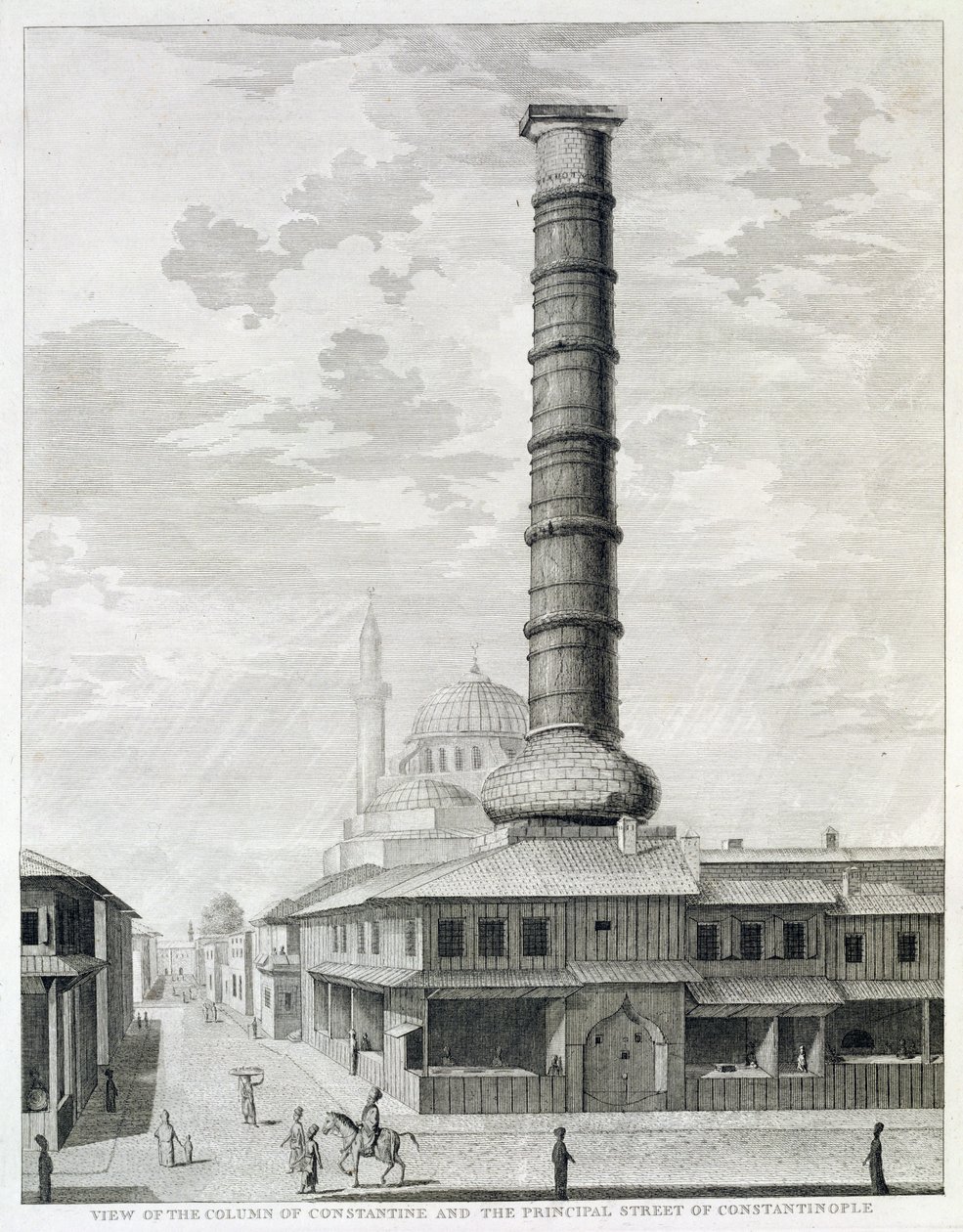 Vista della Colonna di Costantino e della Strada Principale di Costantinopoli da English School