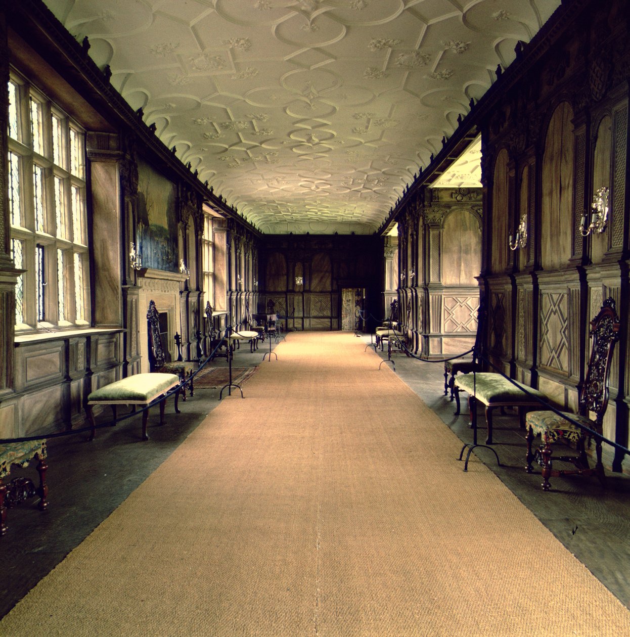 Vista della Long Gallery, fine XVI-inizio XVII secolo da English School