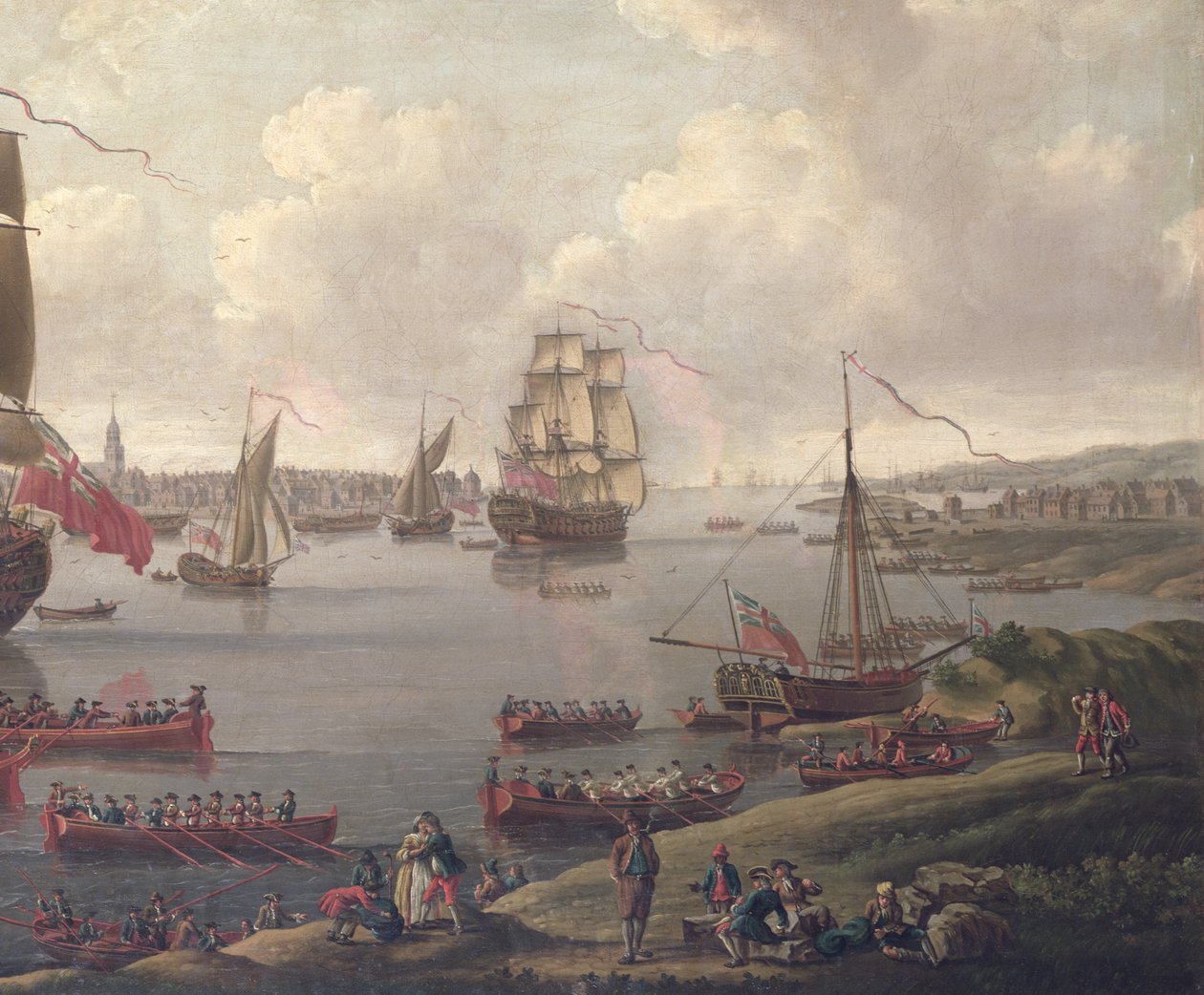 Veduta del Tamigi, 1761 (dettaglio) da English School