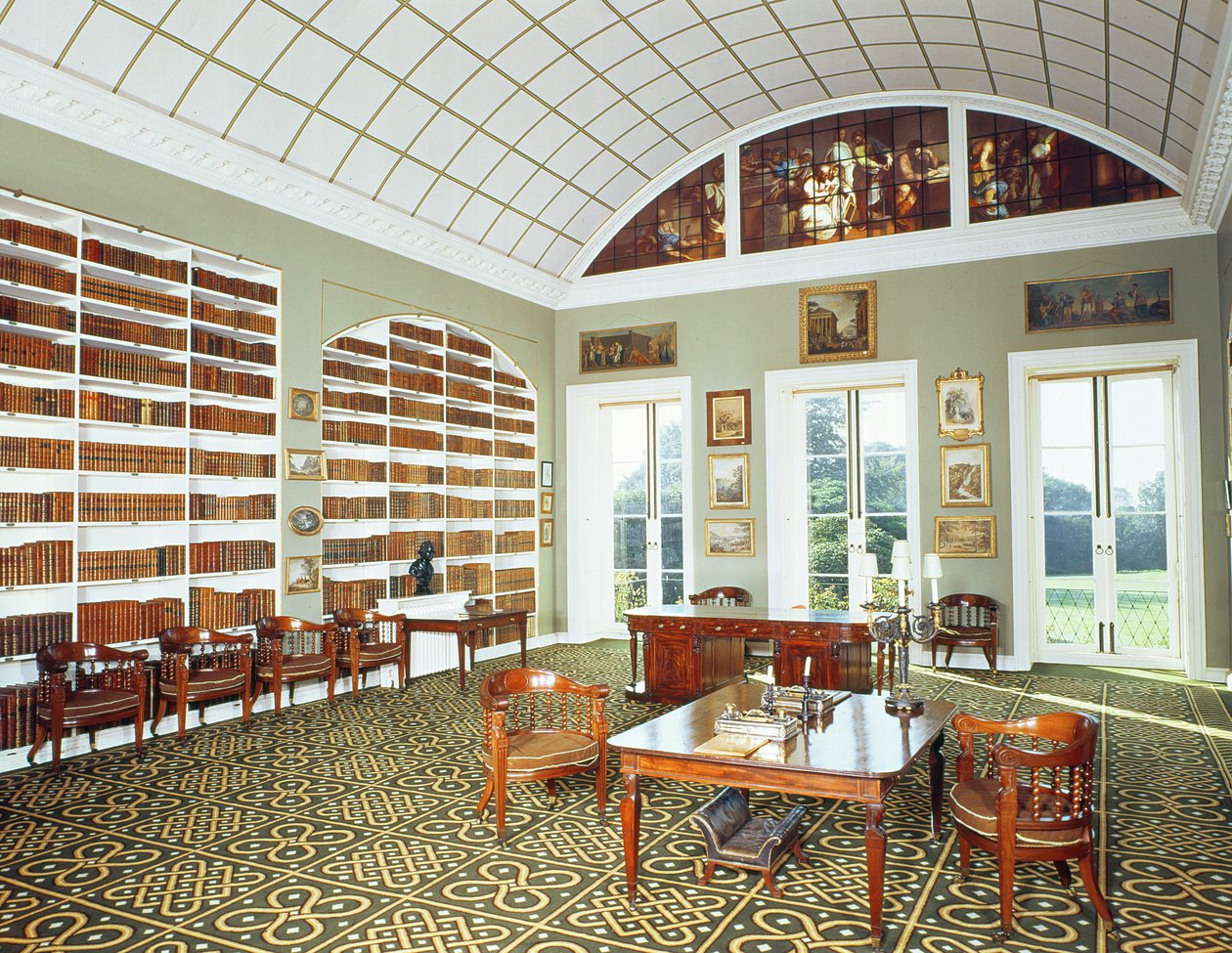 Veduta della biblioteca, 1793 da English School