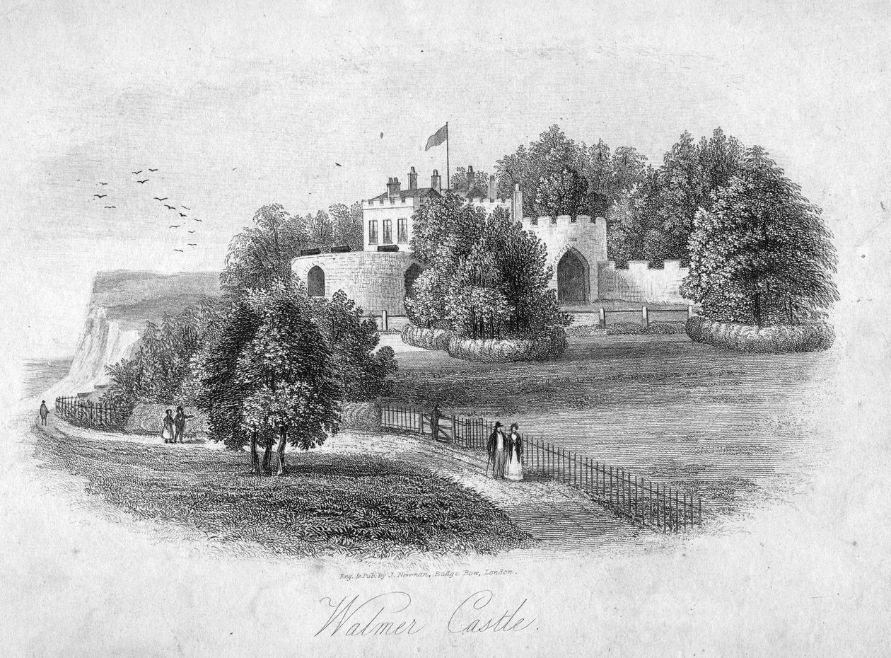 Castello di Walmer, inciso da J. Newman da English School