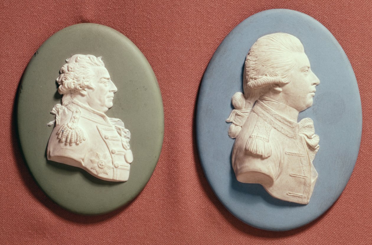 Medaglioni Wedgwood di Giorgio IV (1762-1830) come Principe di Galles e 1° Visconte Duncombe, inizio XIX secolo da English School