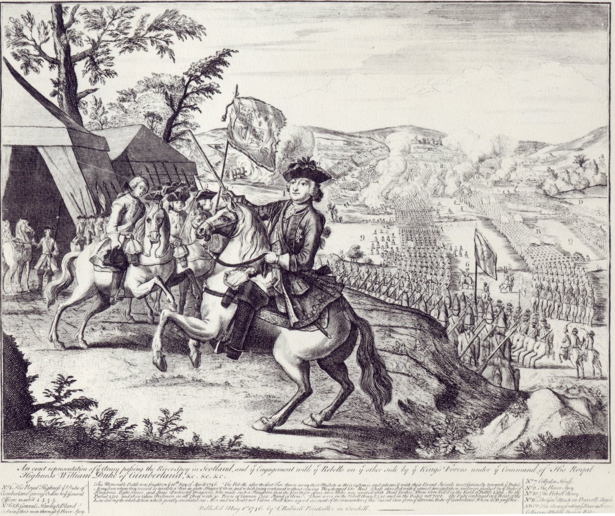 William Duca di Cumberland e le Forze Ribelli, 1 maggio 1746 da English School