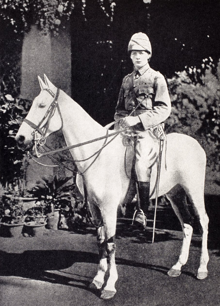 Winston Churchill a cavallo a Bangalore, India nel 1897, da 
