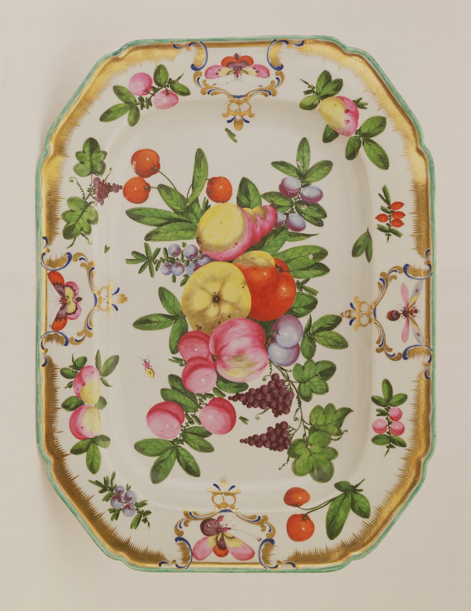 Piatto oblungo di Worcester dal servizio del Duca di Gloucester, 1775-78 da English School