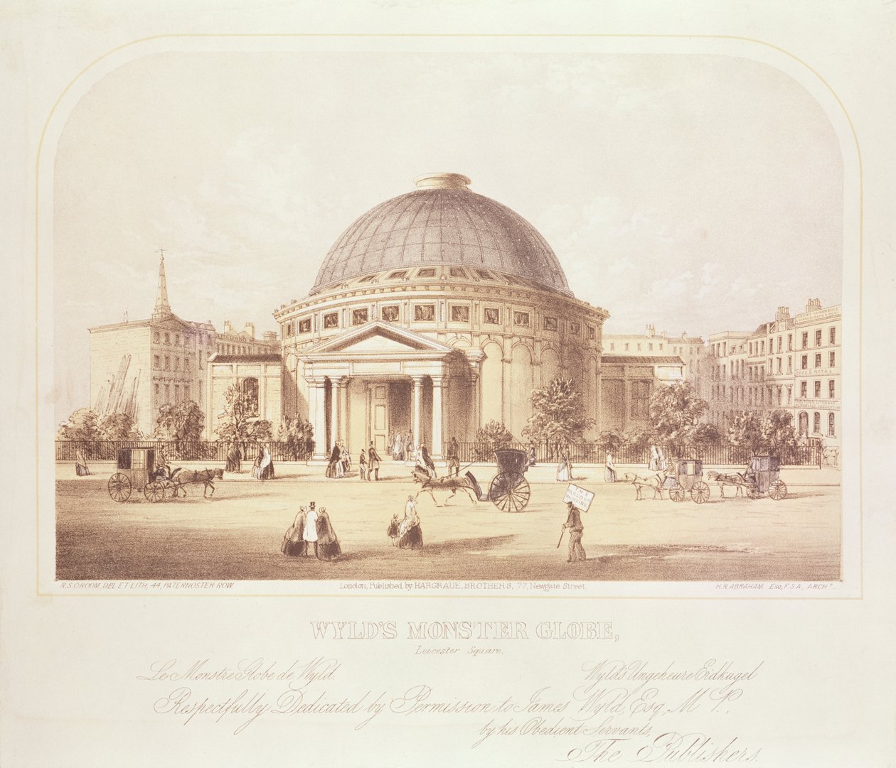 Il globo mostruoso di Wyld, c.1851 da English School