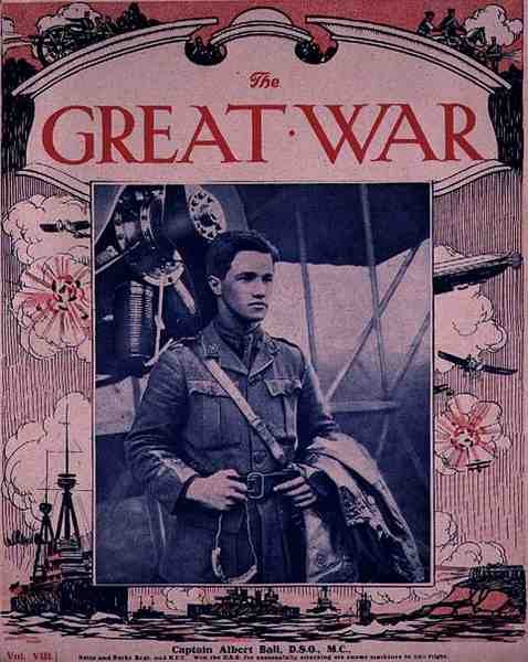 Capitano Albert Ball (1896-1917) D.S.O, M.C., copertina di 