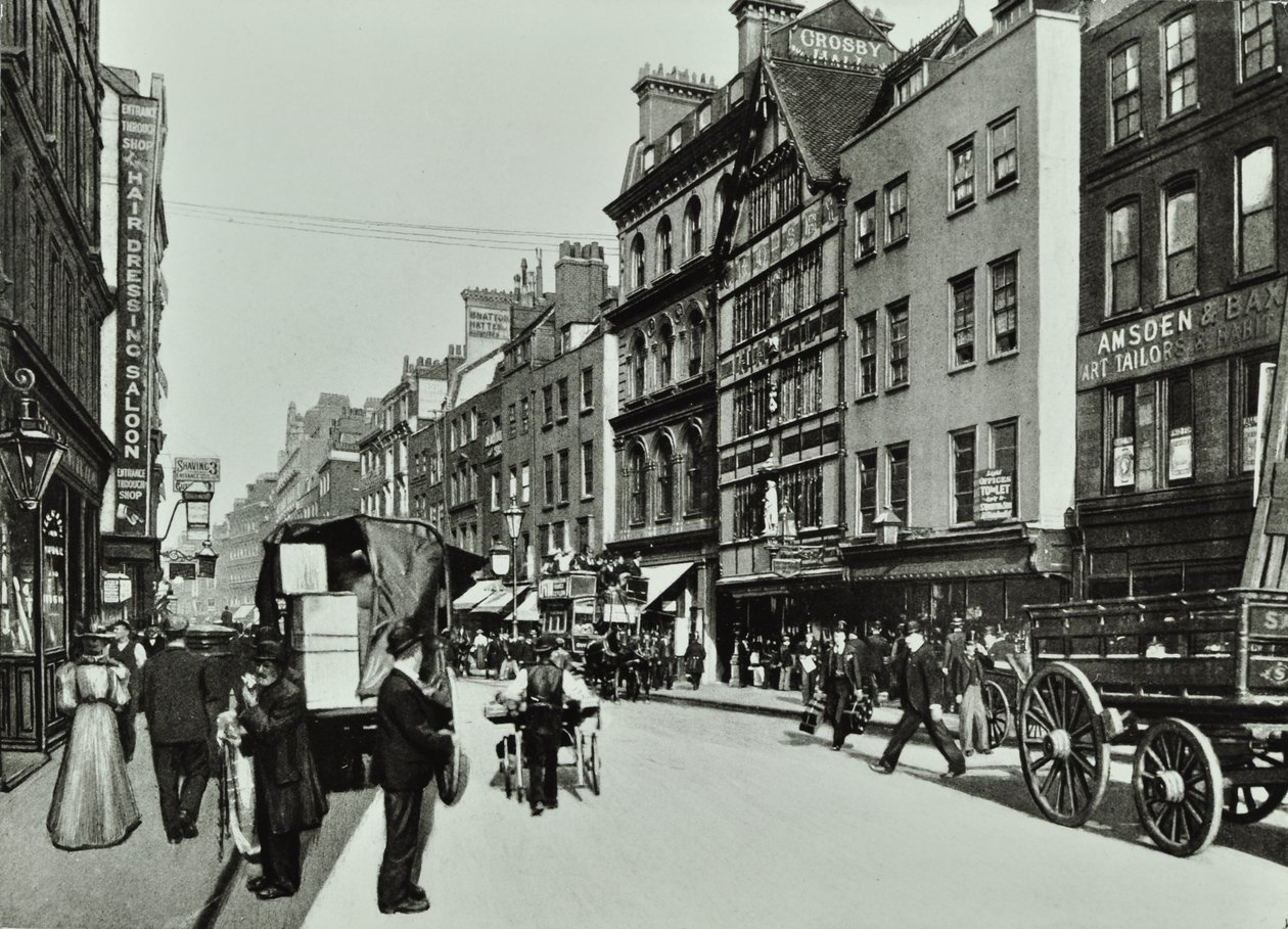 Crosby Hall, Bishopsgate: lato est, Londra, 1890 da English Photographer