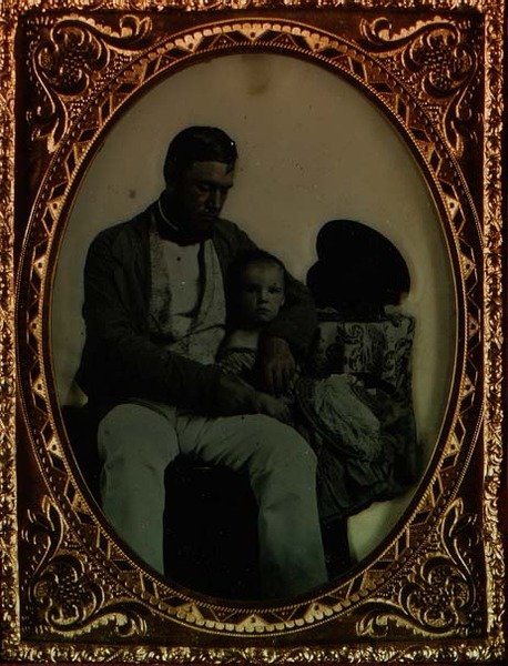 Padre e Figlio, c.1850 da English Photographer