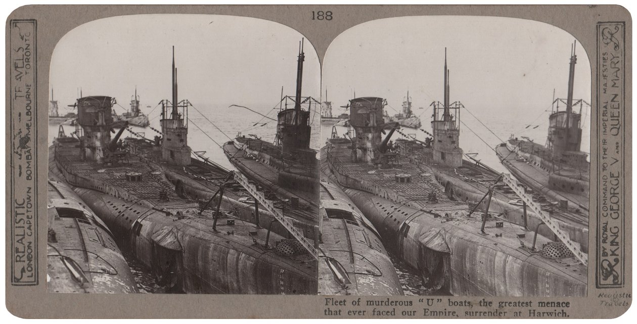 Flotta di sottomarini U, la più grande minaccia mai affrontata dal nostro Impero, resa a Harwich, novembre 1918 da English Photographer