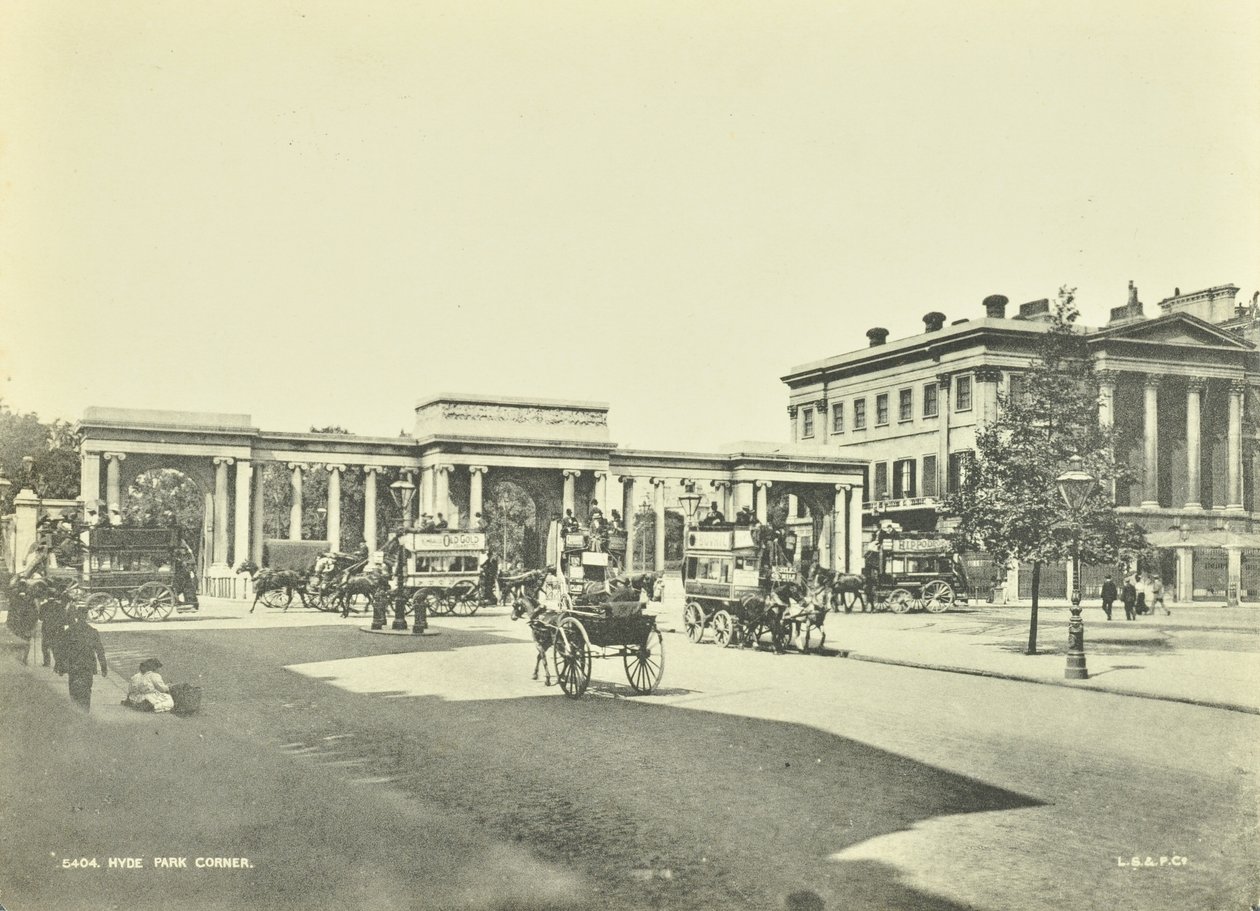 Hyde Park Corner, Westminster LB: vista verso nord, 1896 da English Photographer