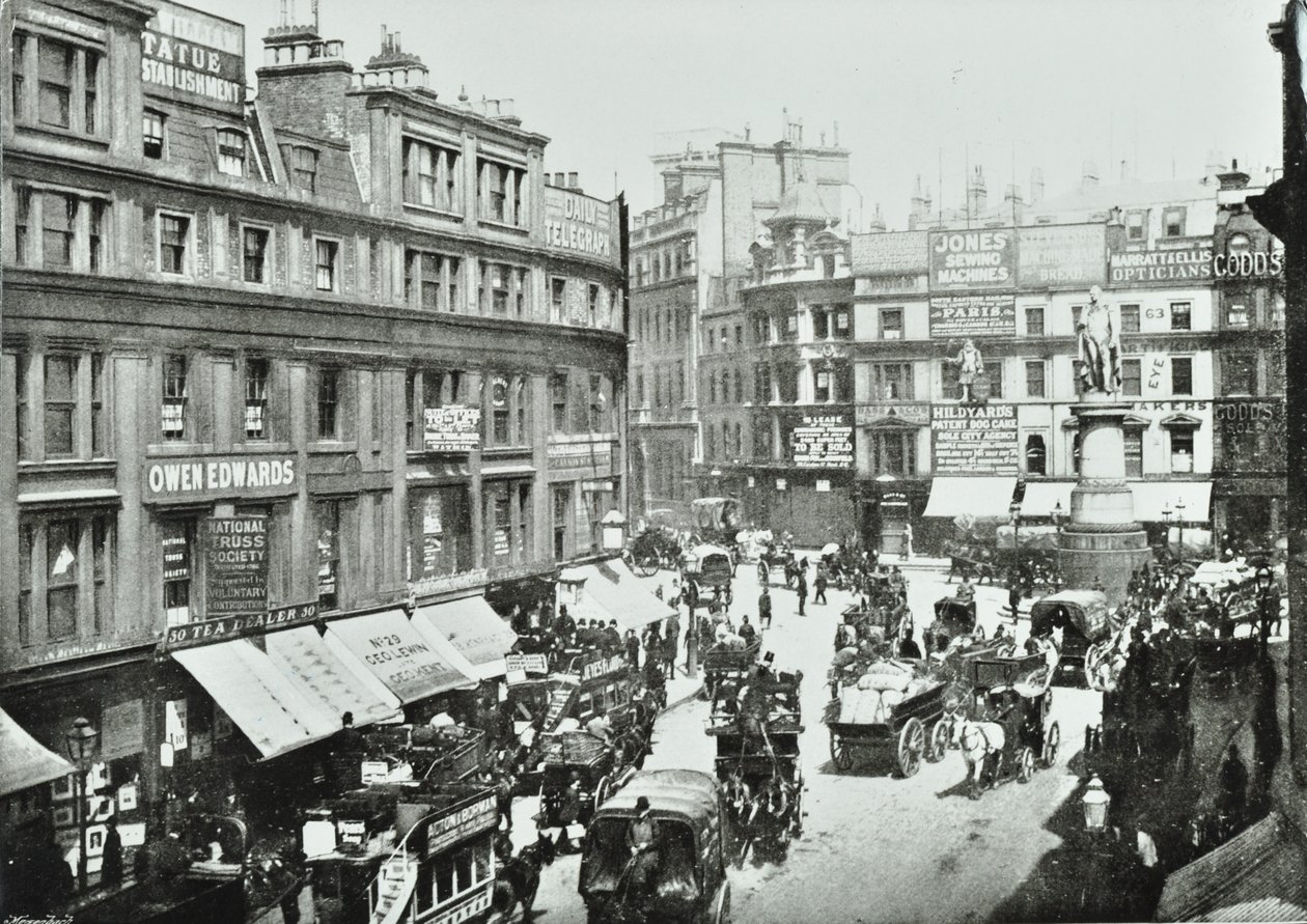 King William Street, guardando a nord, Città di Londra, 1895 da English Photographer