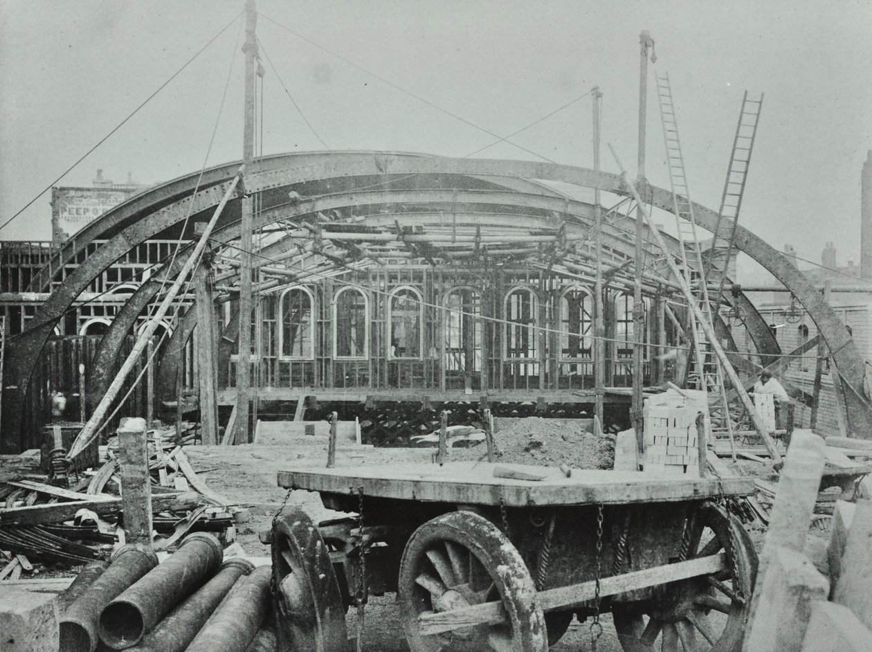 Kings Cross Station: lavori di costruzione in corso, 1862 da English Photographer