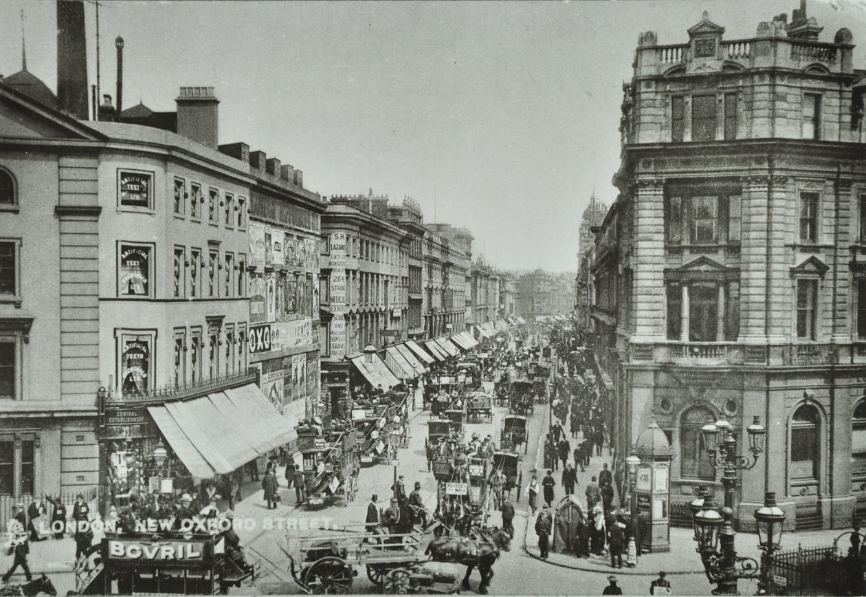 New Oxford Street: guardando a est da Saint Giles Circus, 1895 da English Photographer
