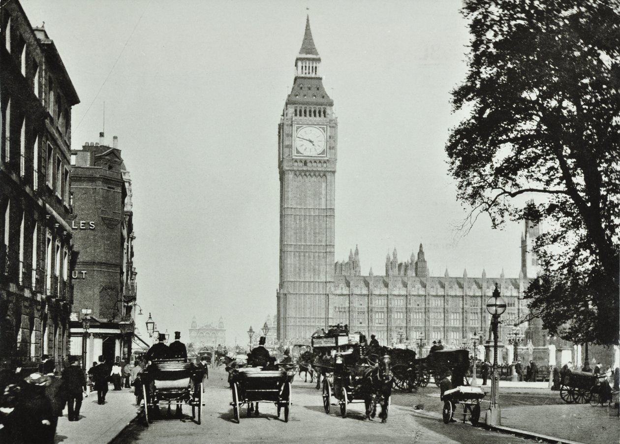 Parliament Square: vista verso Bridge Street, 1895 da English Photographer