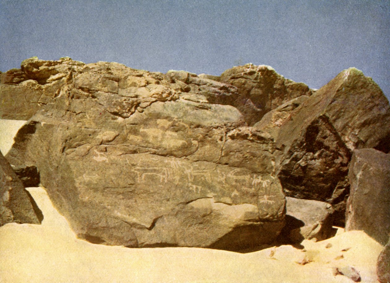 Roccia con geroglifici preistorici, Egitto da English Photographer