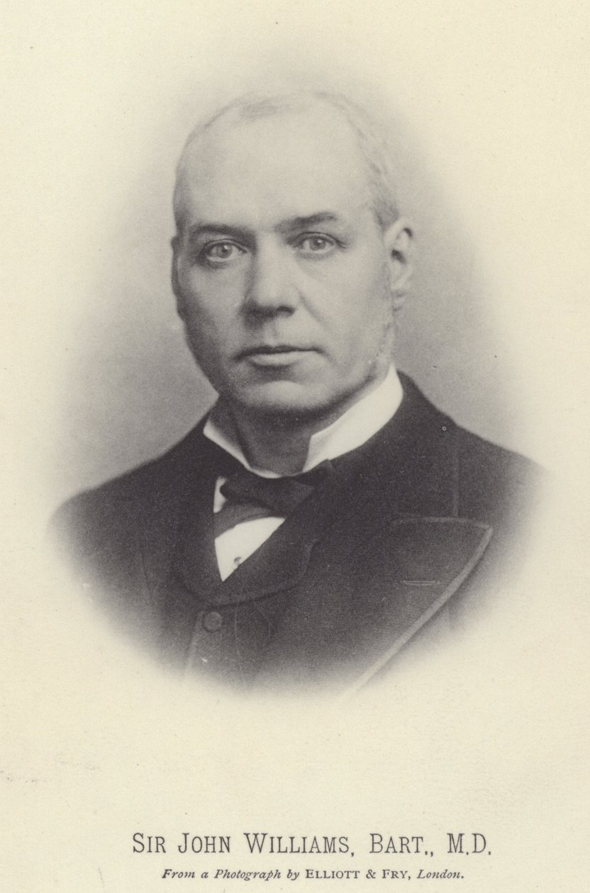 Sir John Williams, baronetto, MD (foto b/n) da English Photographer