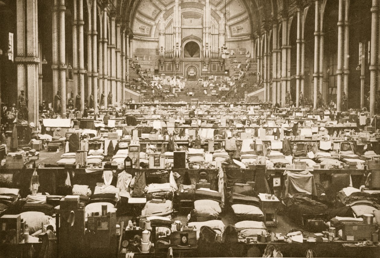 La Sala del Sonno, Alexandra Palace, illustrazione da Prigionieri tedeschi in Gran Bretagna da English Photographer