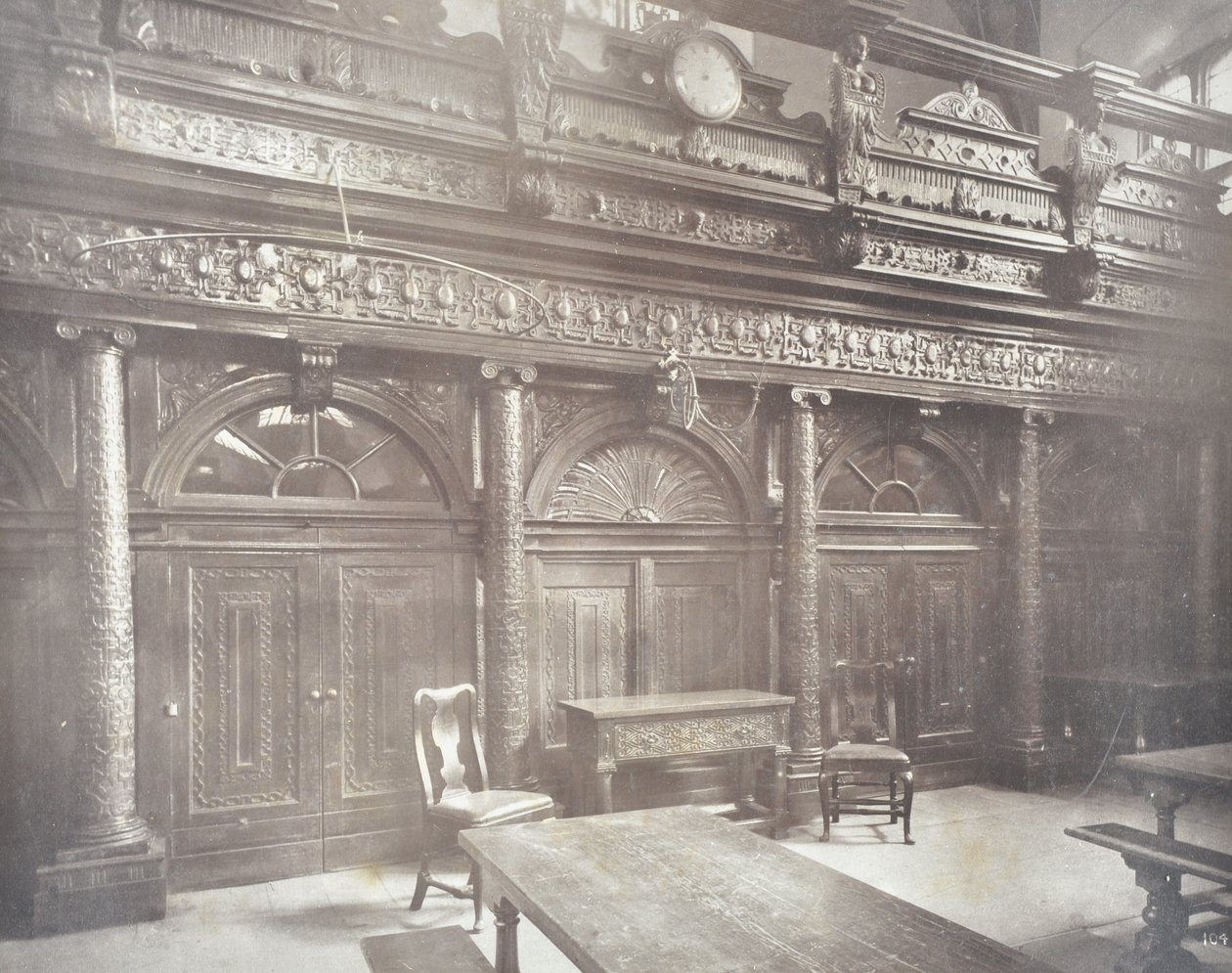 Vista della sala di Grays Inn, Londra, 1885 da English Photographer