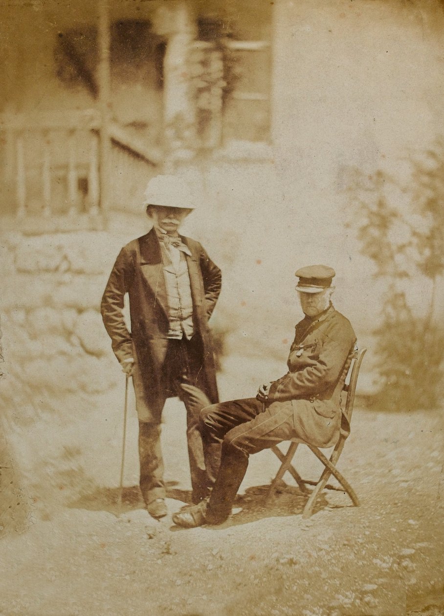 Visconte Gough e Generale Sir W. Codrington al quartier generale di Sebastopoli (foto seppia) da English Photographer