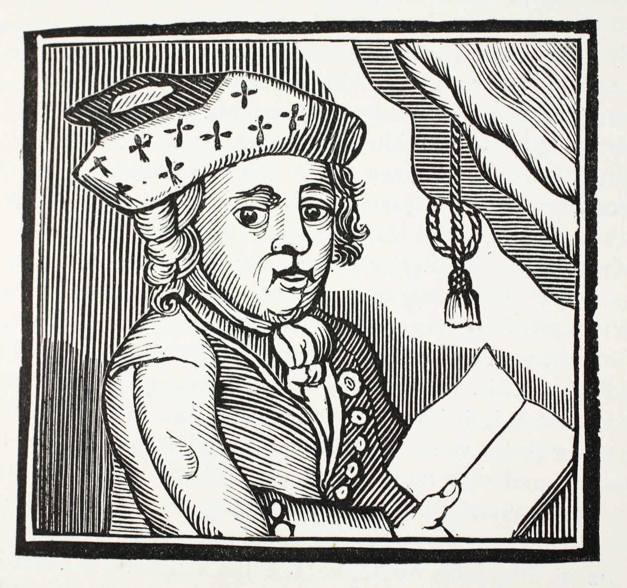 Una breve relazione delle avventure di M. Bamfyeld Moore Carew, illustrazione da Chap-books del XVIII secolo di John Ashton, pub. 1882 da English School