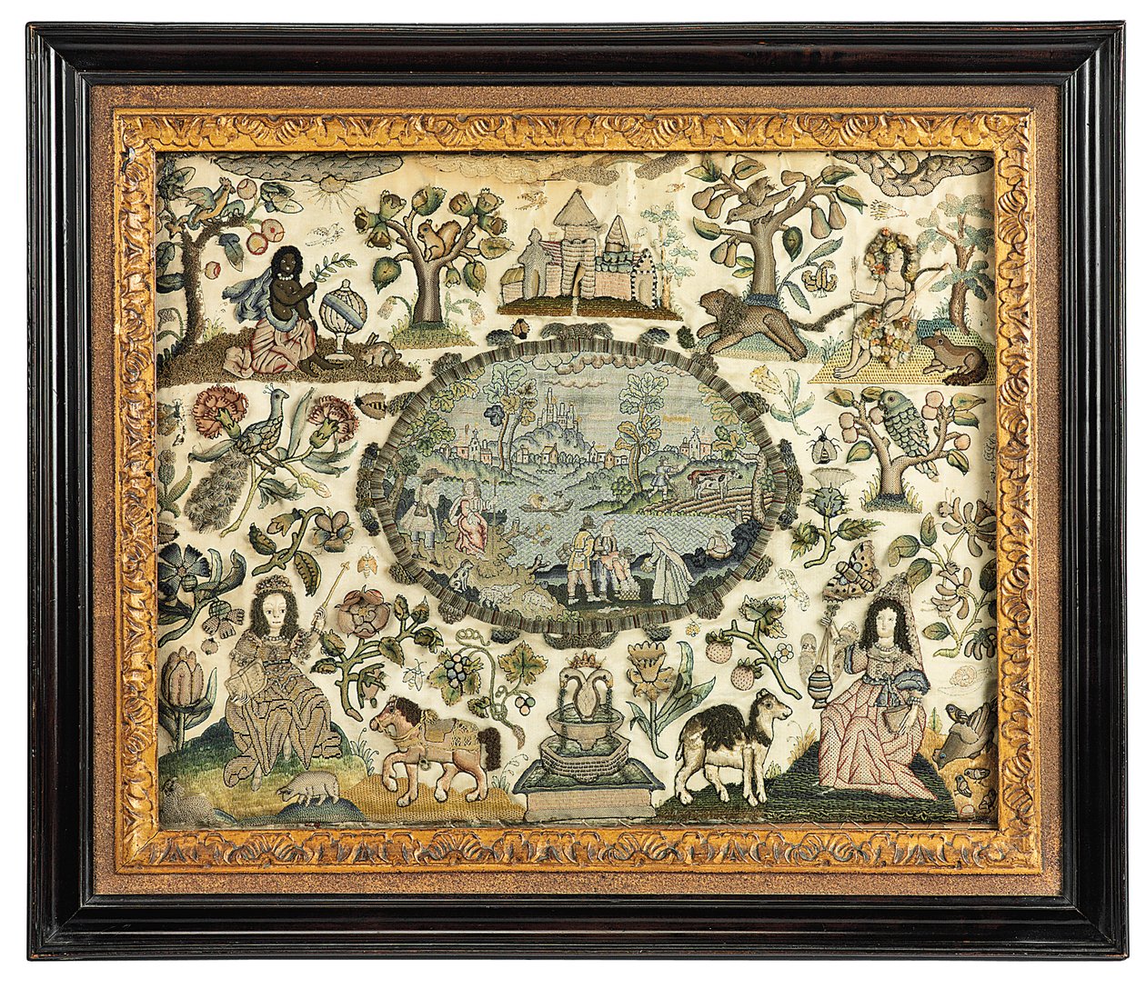 Un quadro di ricamo di Carlo II dell