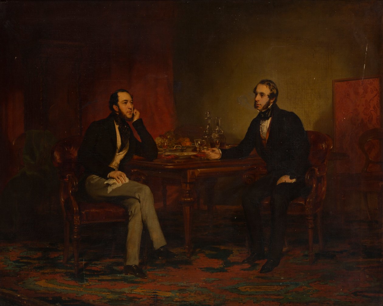 Una conversazione, c.1840 da English School