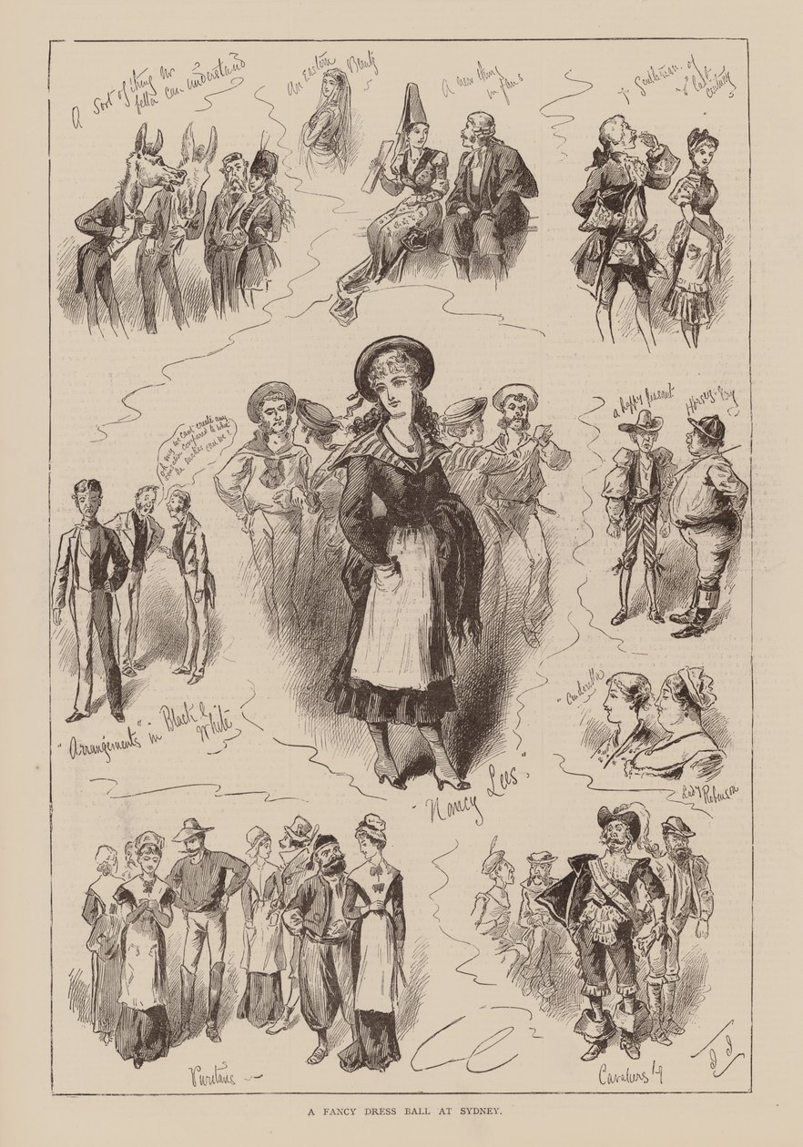 Un ballo in maschera a Sydney (incisione) da English School
