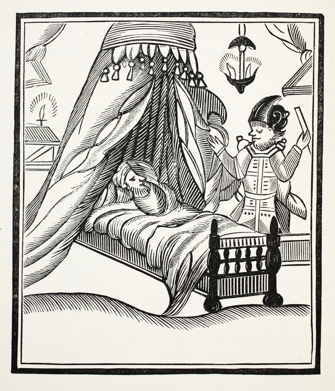 Un resoconto completo, vero e particolare, illustrazione da Chap-books of the Eighteenth Century di John Ashton, pub. 1882 da English School