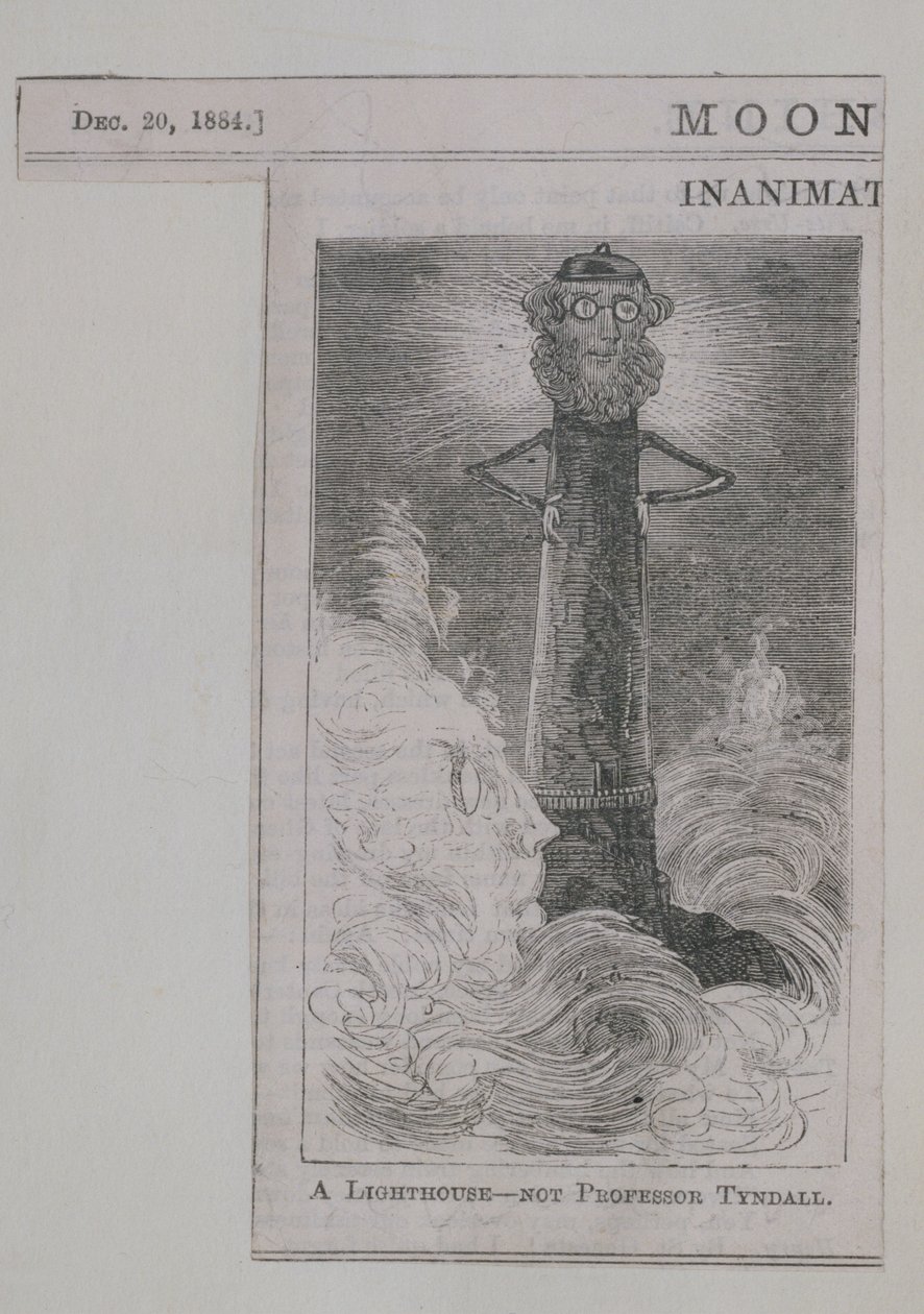 Un faro - non il Professor Tyndall, da Moonshine, pubblicato il 20 dicembre 1884 da English School