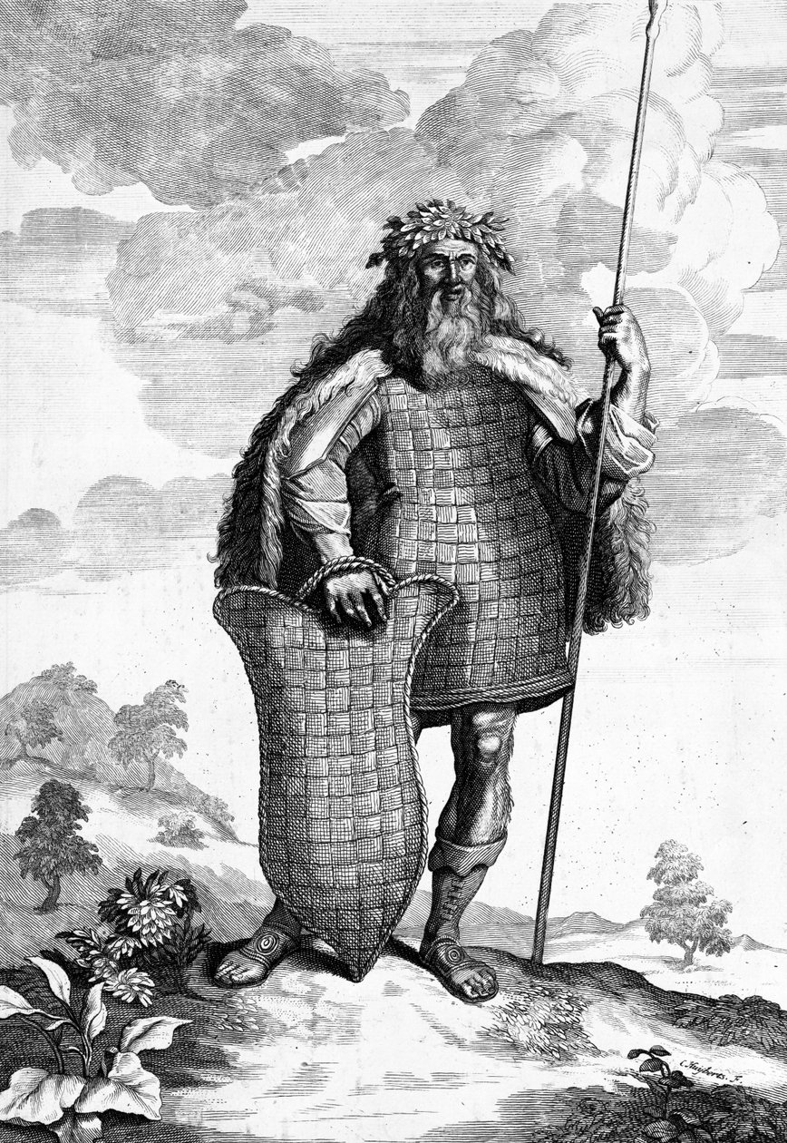 Un Marcomanno, inciso da Cornelis Huyberts, illustrazione ai Commentari di Cesare, tradotti in inglese da William Duncan, pubblicato 1753 da English School