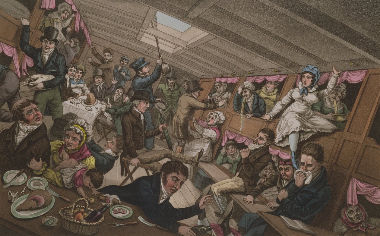 Un pacchetto di Margate - Gli effetti di una raffica o uno spostamento improvviso del carico, pubblicato da G. Humphrey, Londra, 6 novembre 1821 da English School