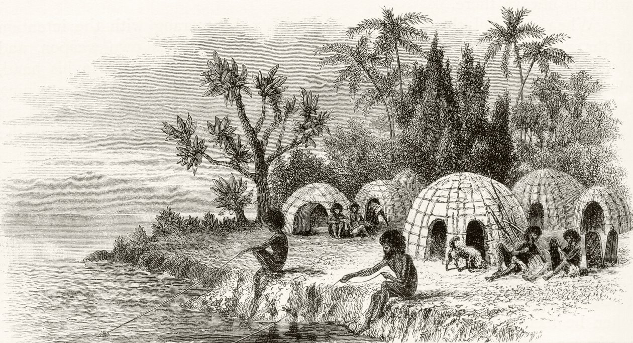 Un accampamento nativo nel Queensland, c.1880, da 